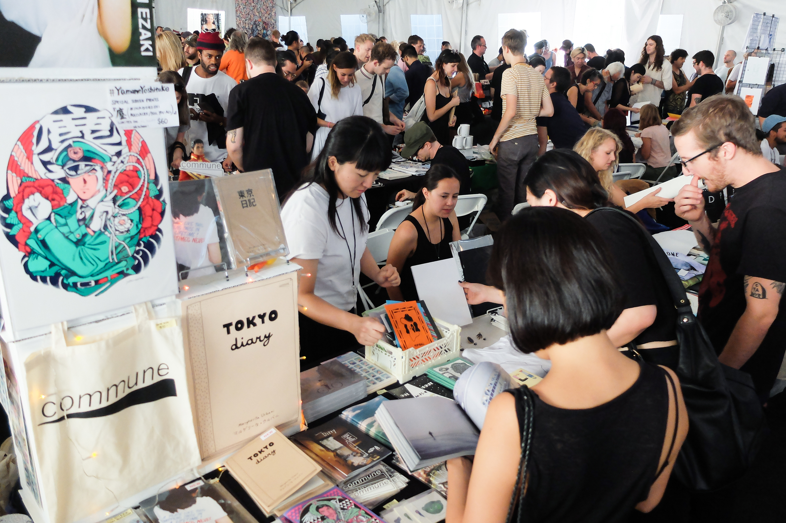 The Commune Press booth. 
