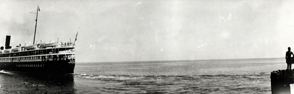 The S.S. Cuba departs from Trumbo Point. Photo from the Monroe County Public Library collection.