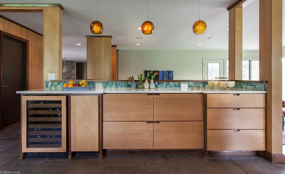 Custom maple cabinets/Cambria quartz countertops
