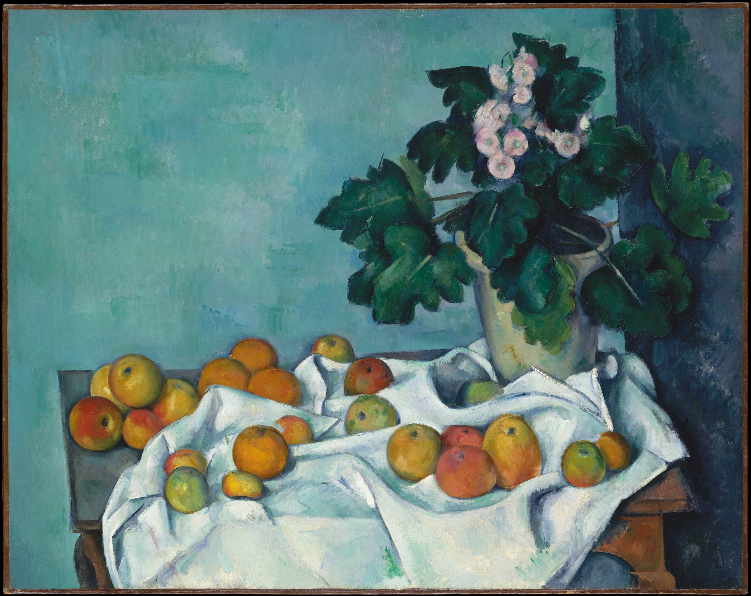 Still Life with Apple and a Pot of Primrose 1890