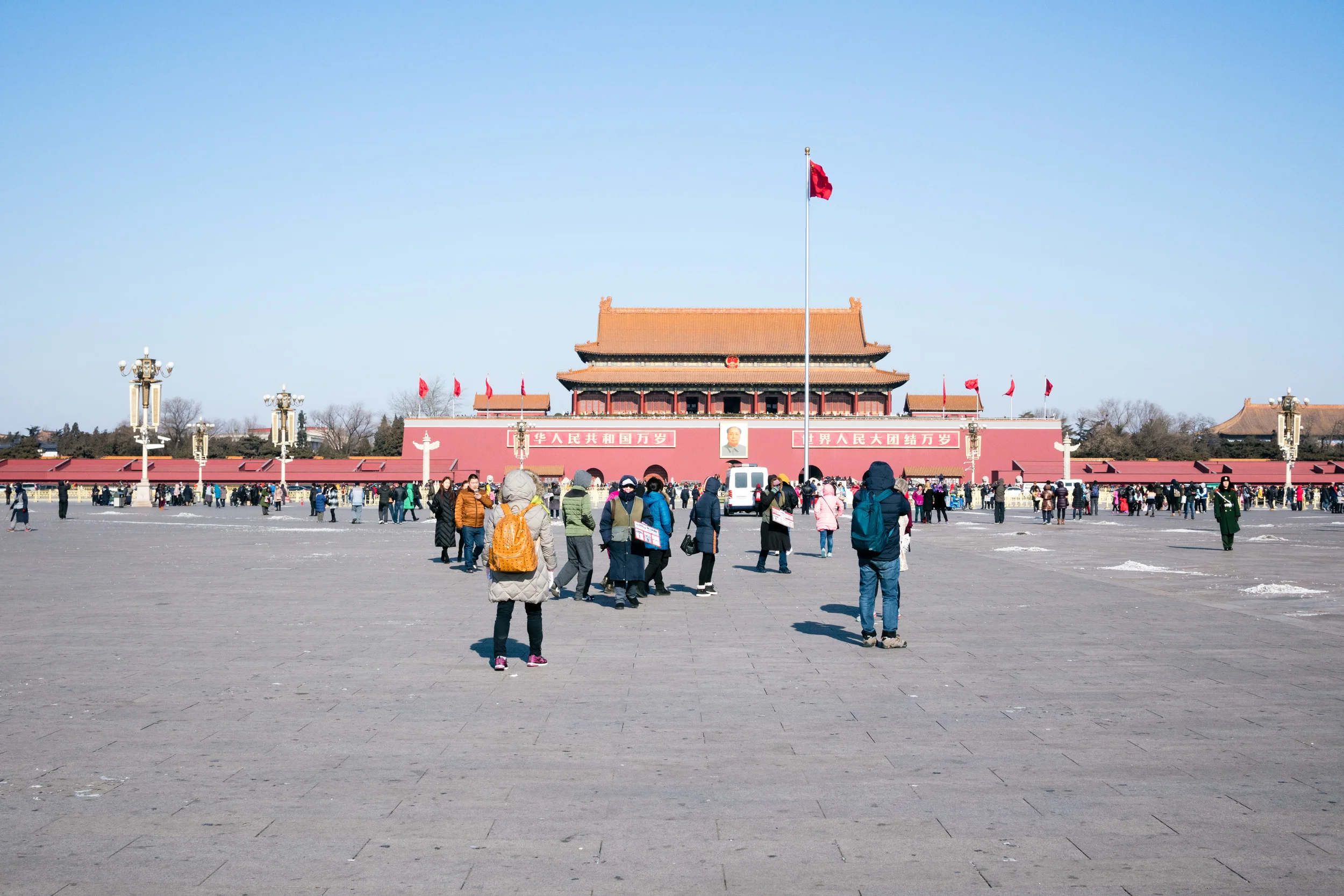 Tiananmen Square looking at the Forbidden City