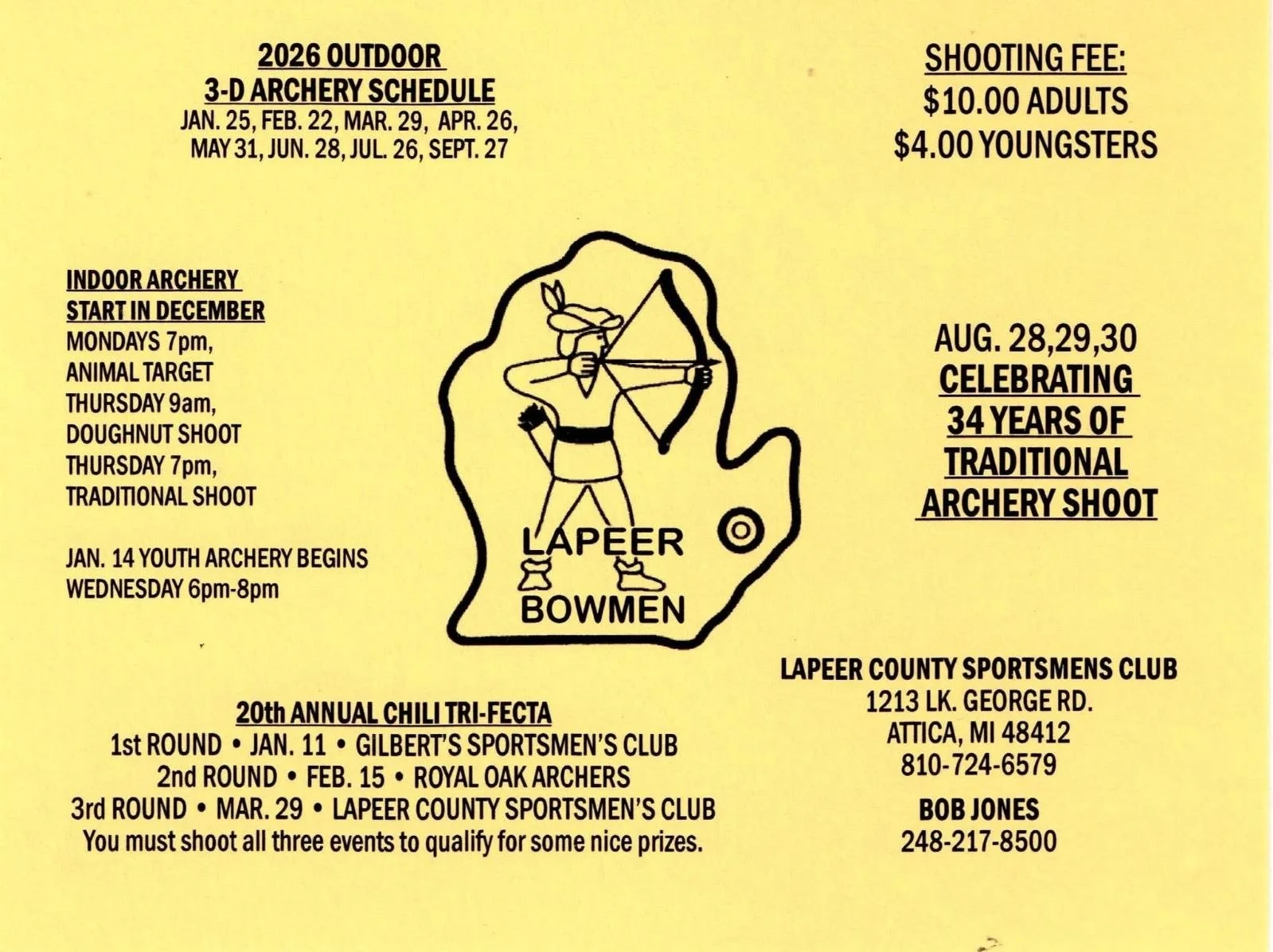 Lapeer Bowmen's Annual Traditional Archery Rendezvous 