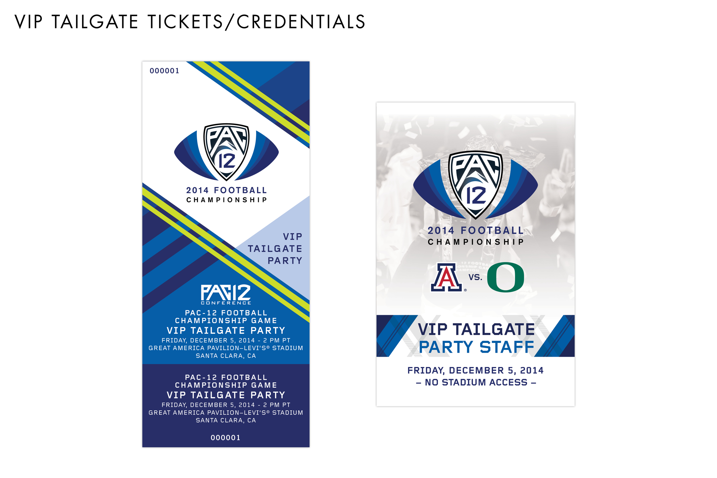 Pac-12 Football Championship Game VIP Tailgate Collateral