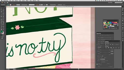 One of my 1500 screenshots. In this one, I'm smoothing out the lines in the letters.