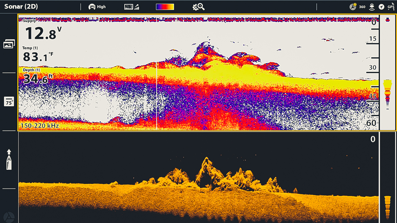Sonar Basics: How To Interpret Down Imaging Sonar — Tactical Bassin' - Bass  Fishing Blog