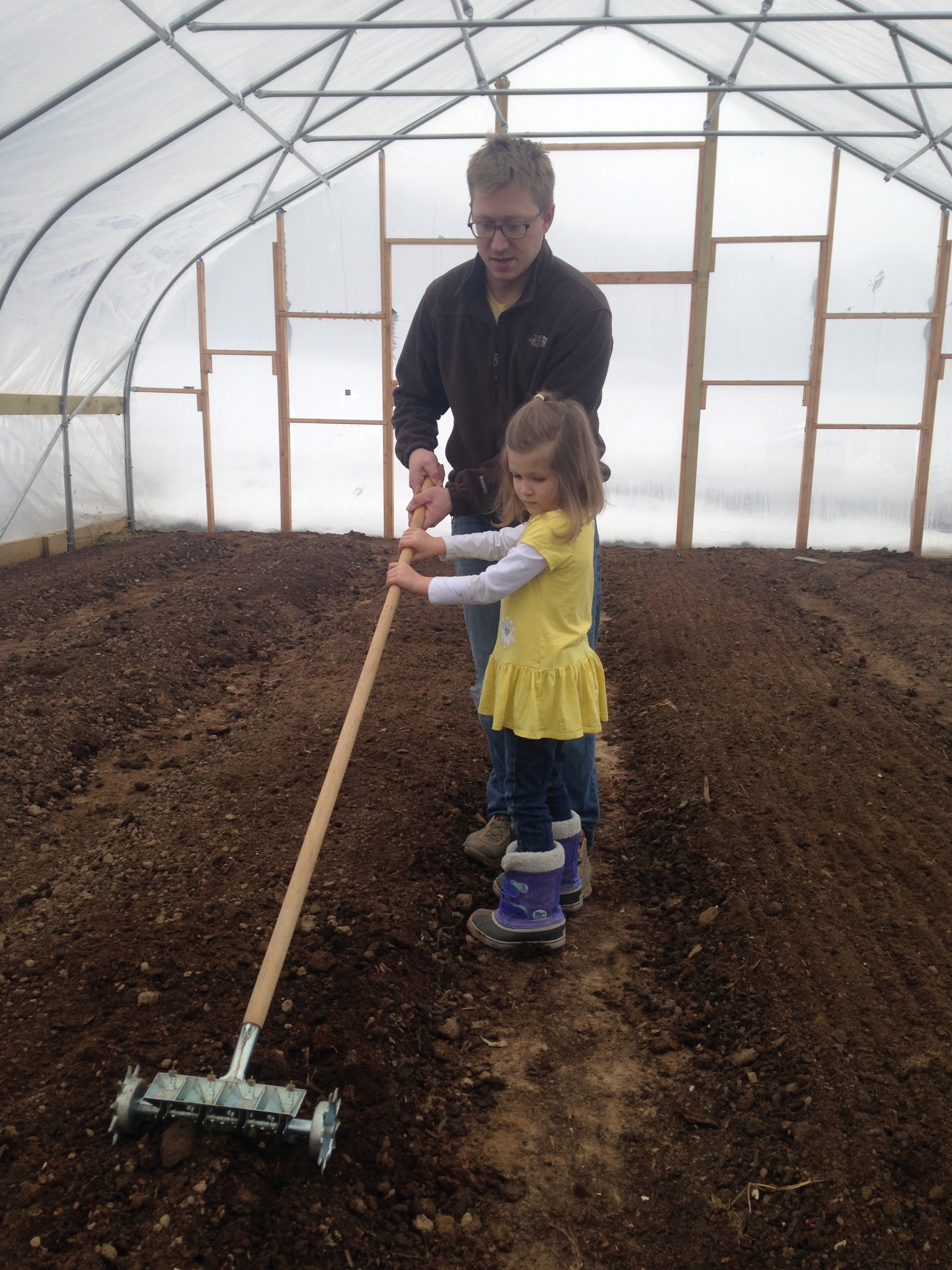 Planting in the new green house!