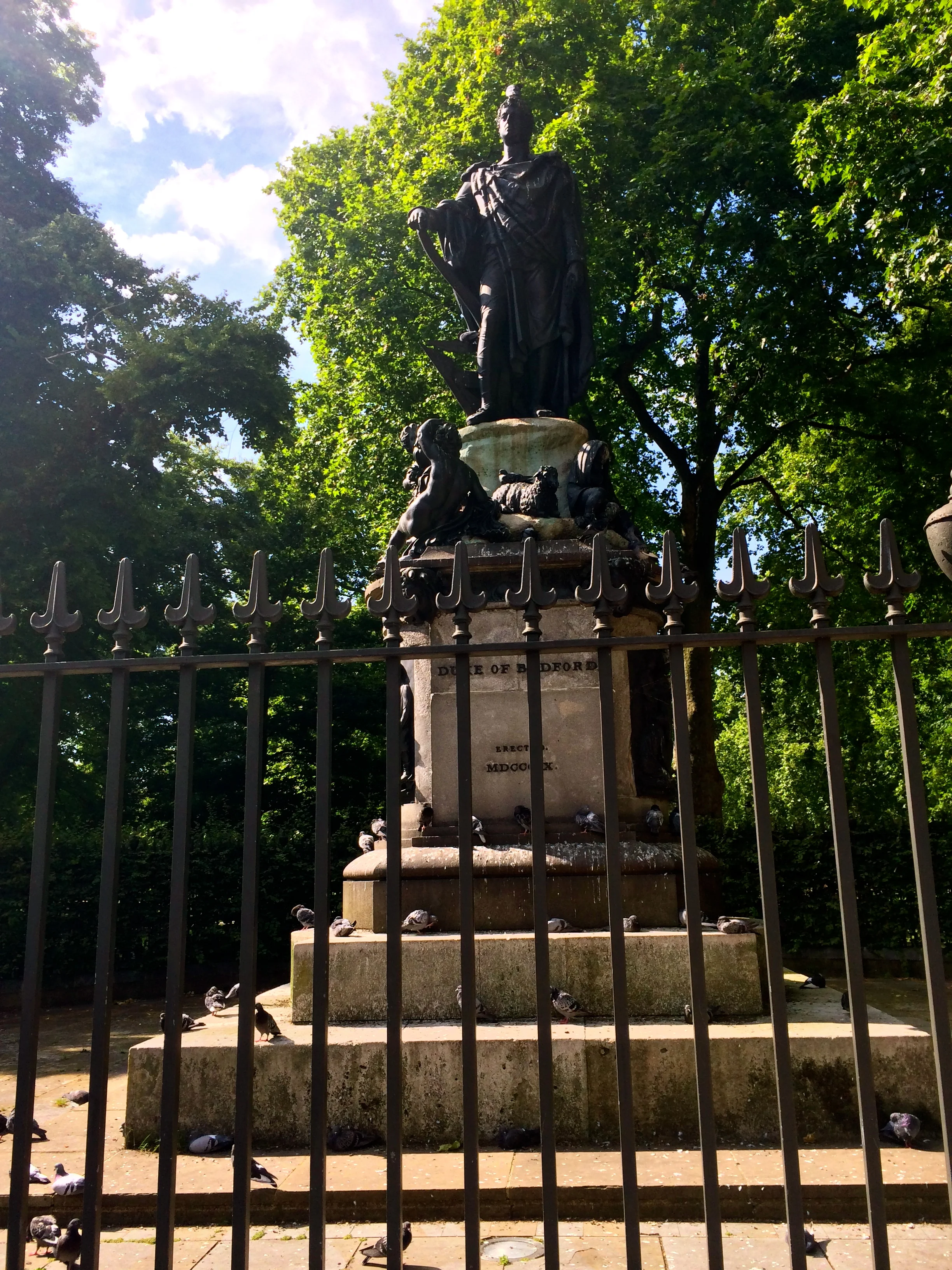 The Duke of Bedford and his poopy pigeons. 