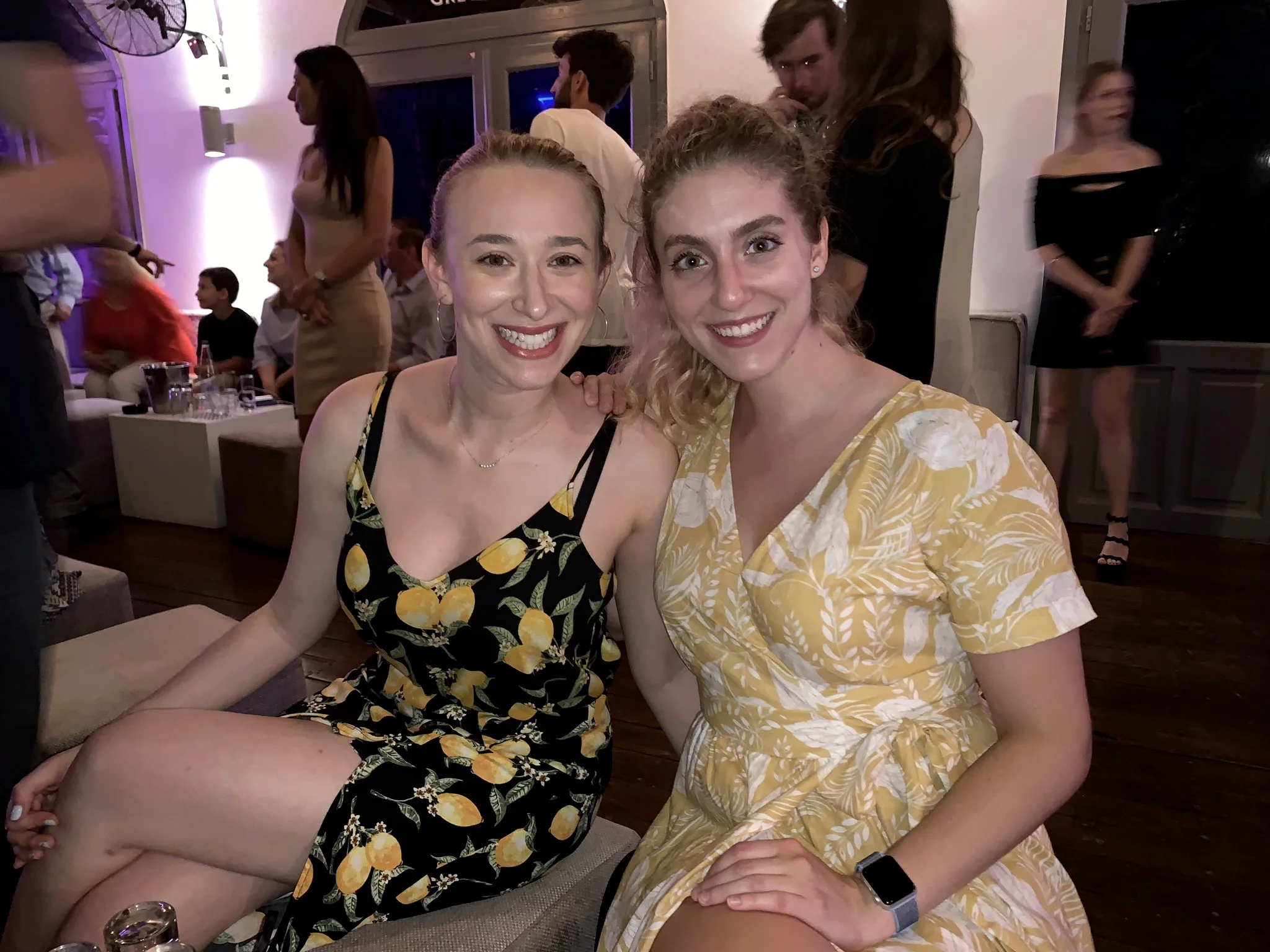 BFF Chloe in her fab lemon dress!