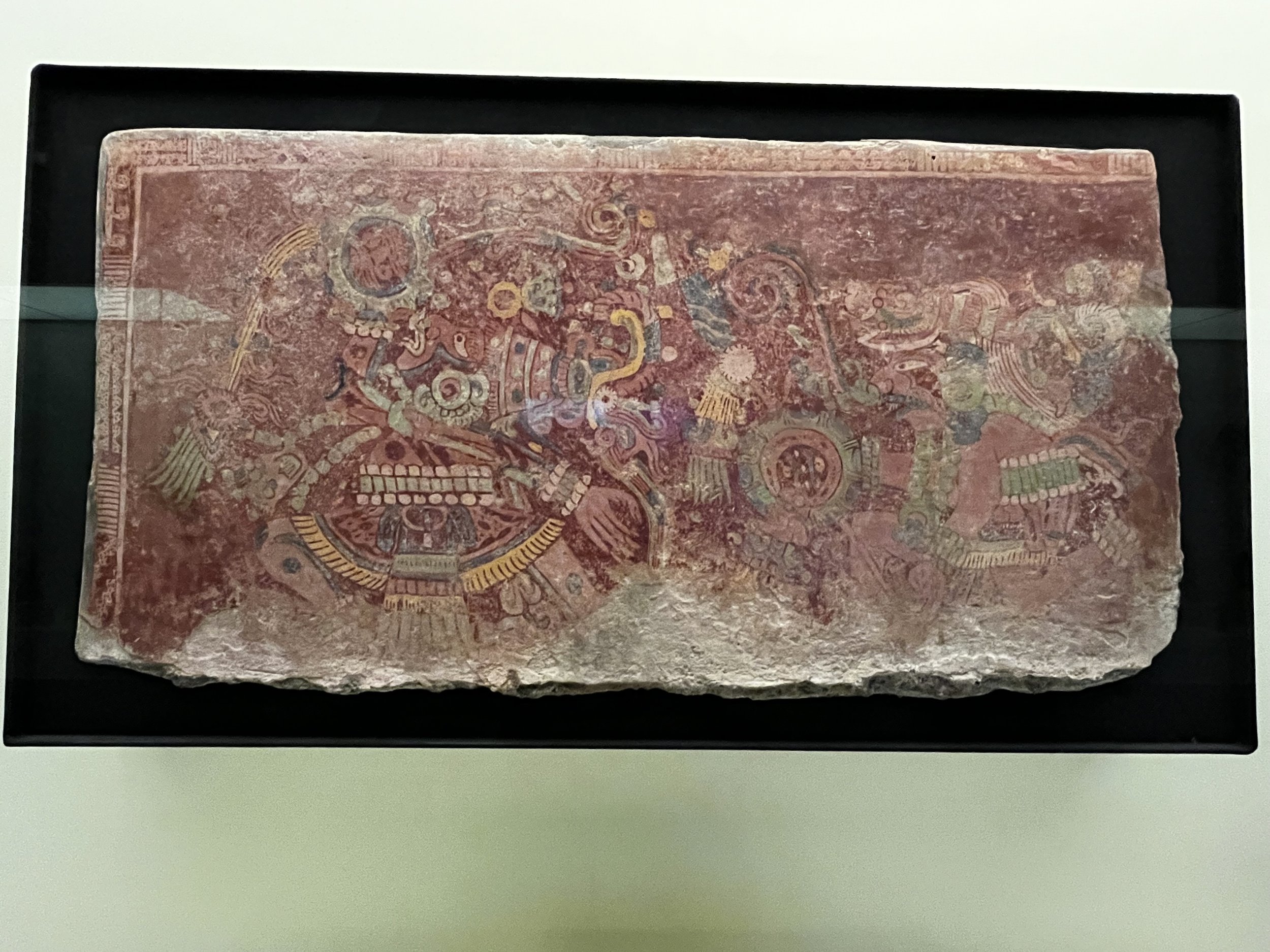 Dance-fight scene between two gods, Teotihuacana, Early Classical period. 200-600 d.C. Mural painting, fresco-secco on stucco, (Museo Amparo)