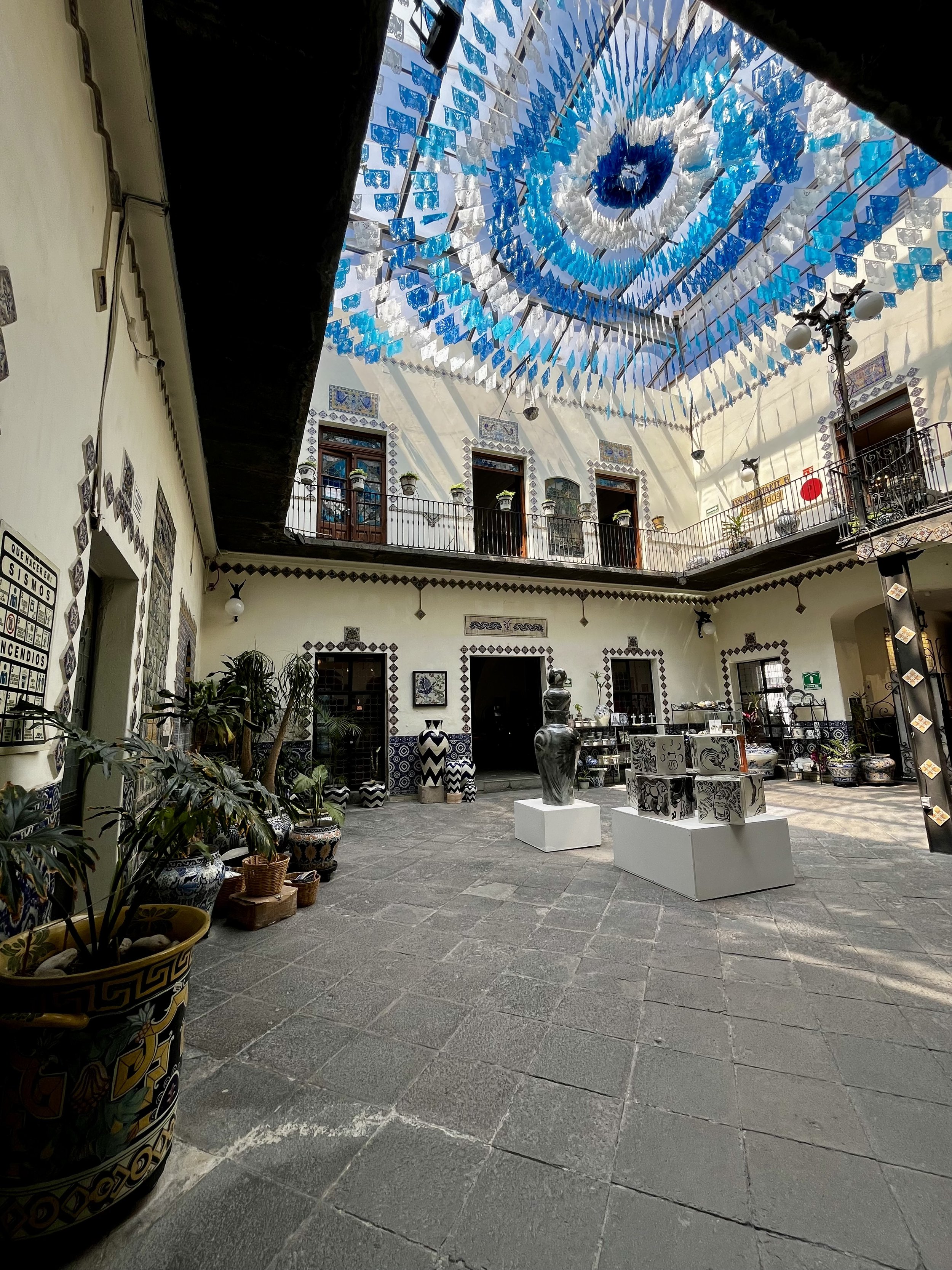 Uriarte entrance. The oldest Talavera pottery factory in Puebla.
