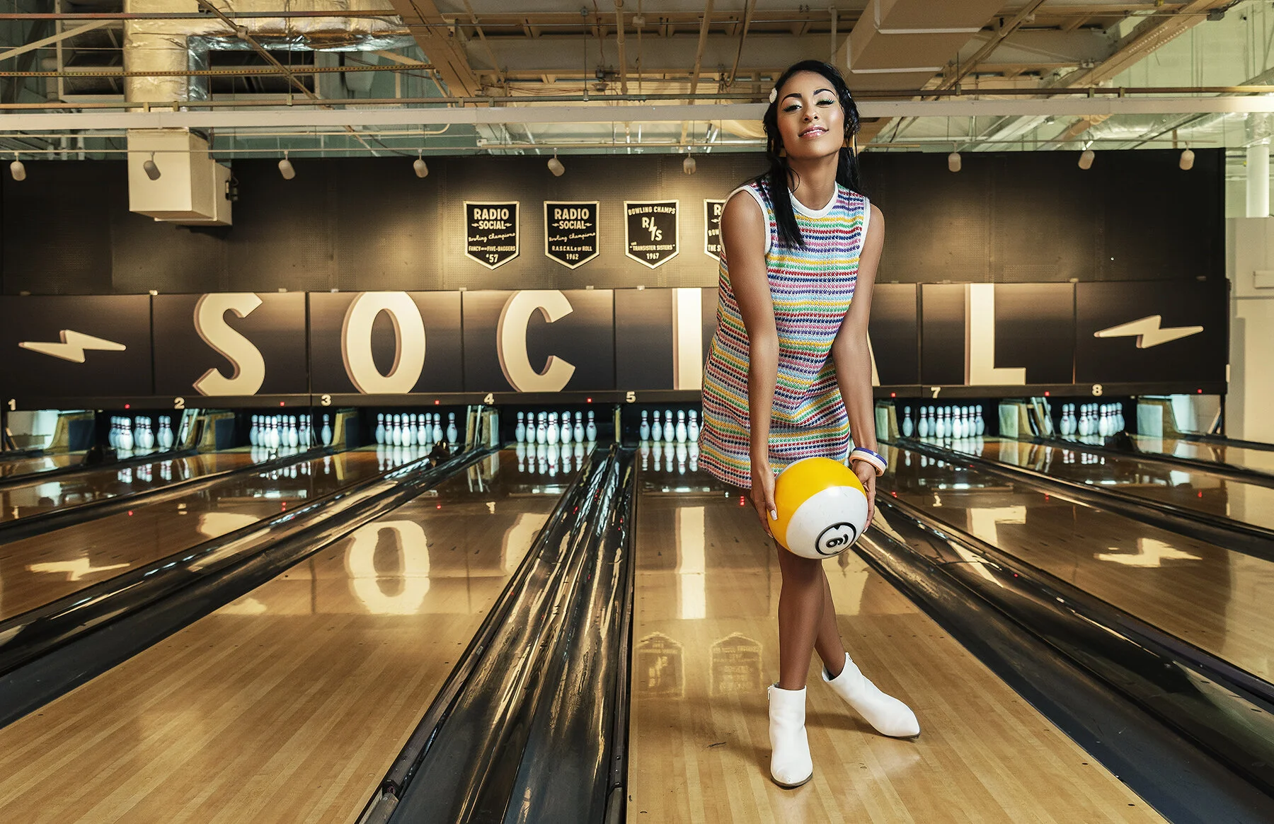  585 Magazine March April 2020Greg Hollar Projects Photography  Model Lexi Reyes  Fashion Provided by Little Shop of Hoarders  Rochester NY  Location Radio Social 