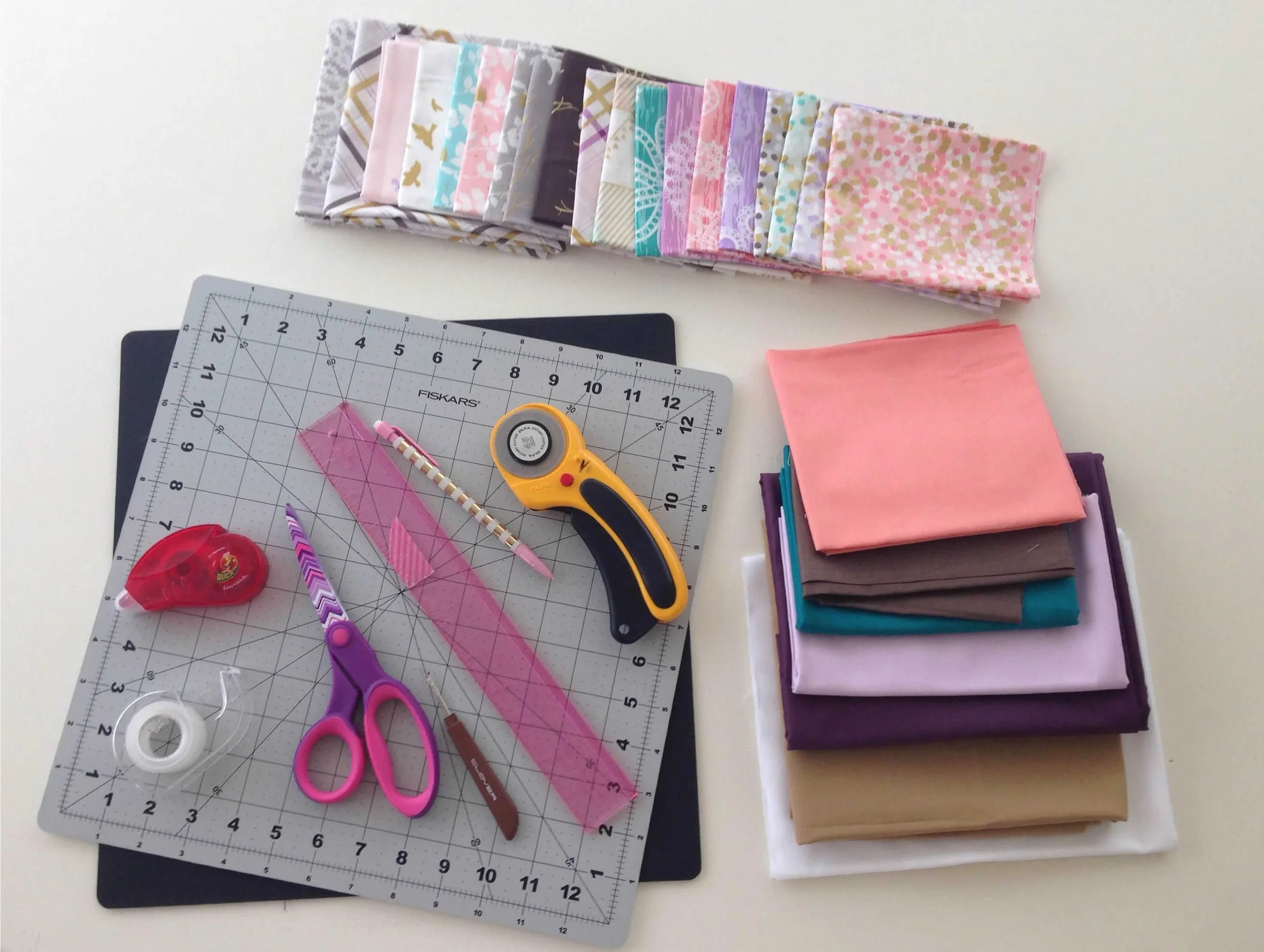 My precut Brambleberry Ridge kit available at several online shops and my supplies, all ready to go!
