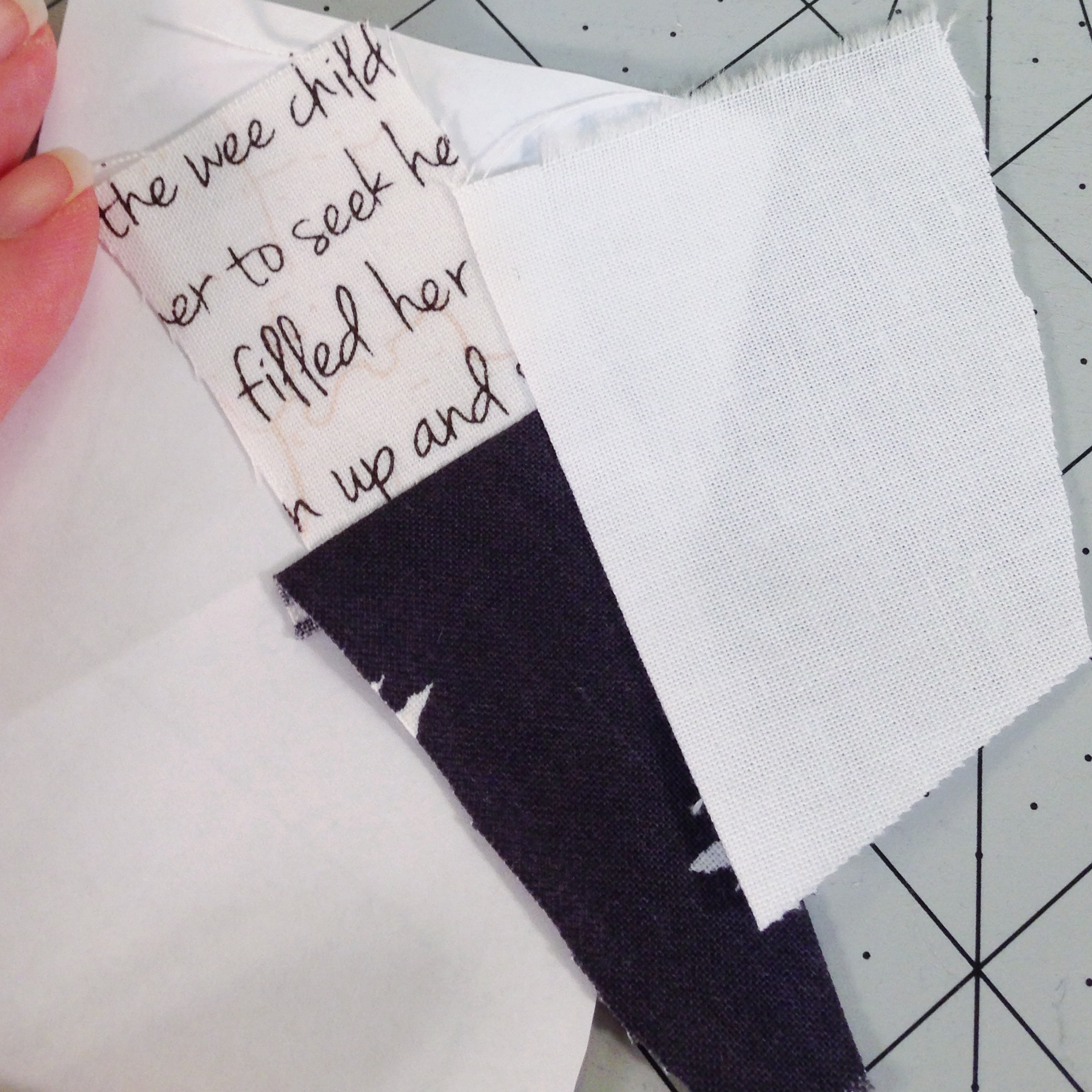 Pretty, crisp seam allowance.
