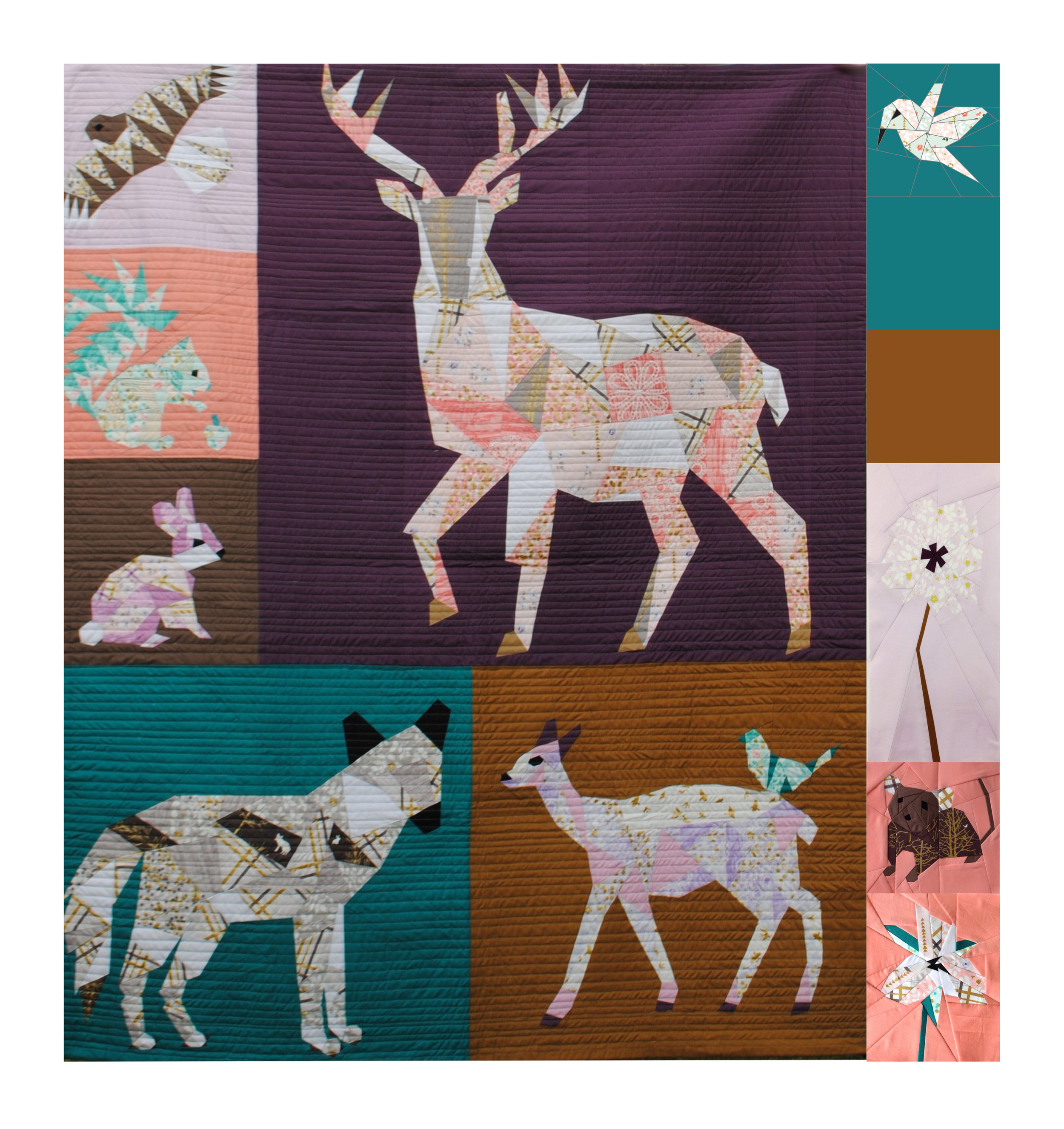 This block is FREE in my shop. You do not have to enter payment information. As long as your cart is $0 proceed to checkout, fill out the contact information and the cart will email the link to the file. Download the Templates, Piecing Order, Fabric Palettes and Diagram here. Happy Sewing!