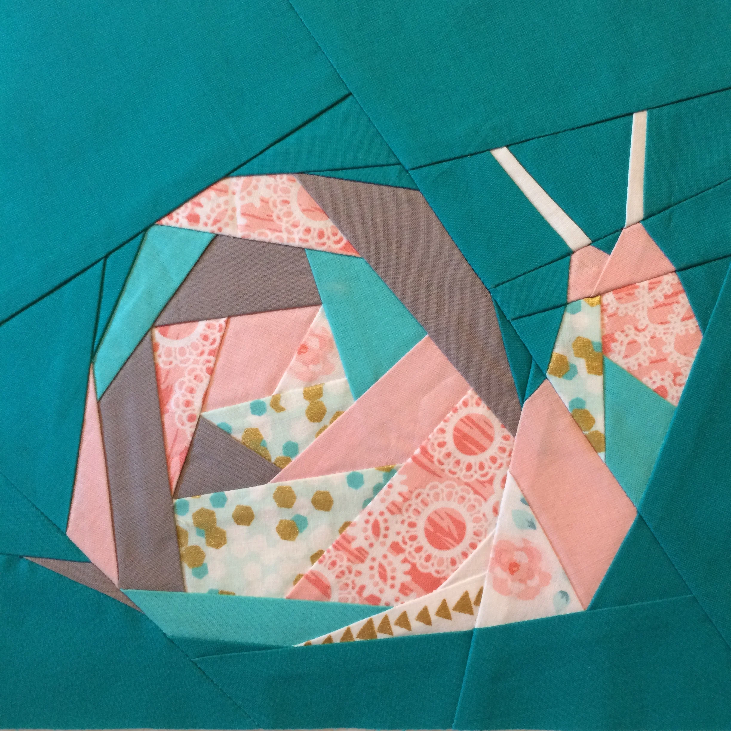 Forest Abstractions Quilt:The Snail