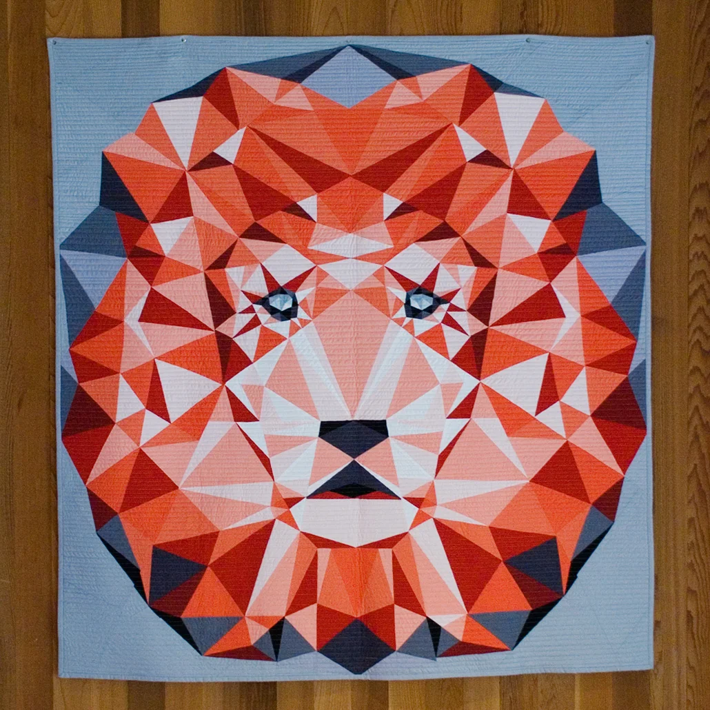 The original Jungle Abstractions: The Lion quilt