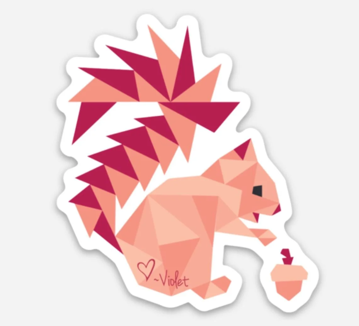 The Squirrel Abstractions Sticker