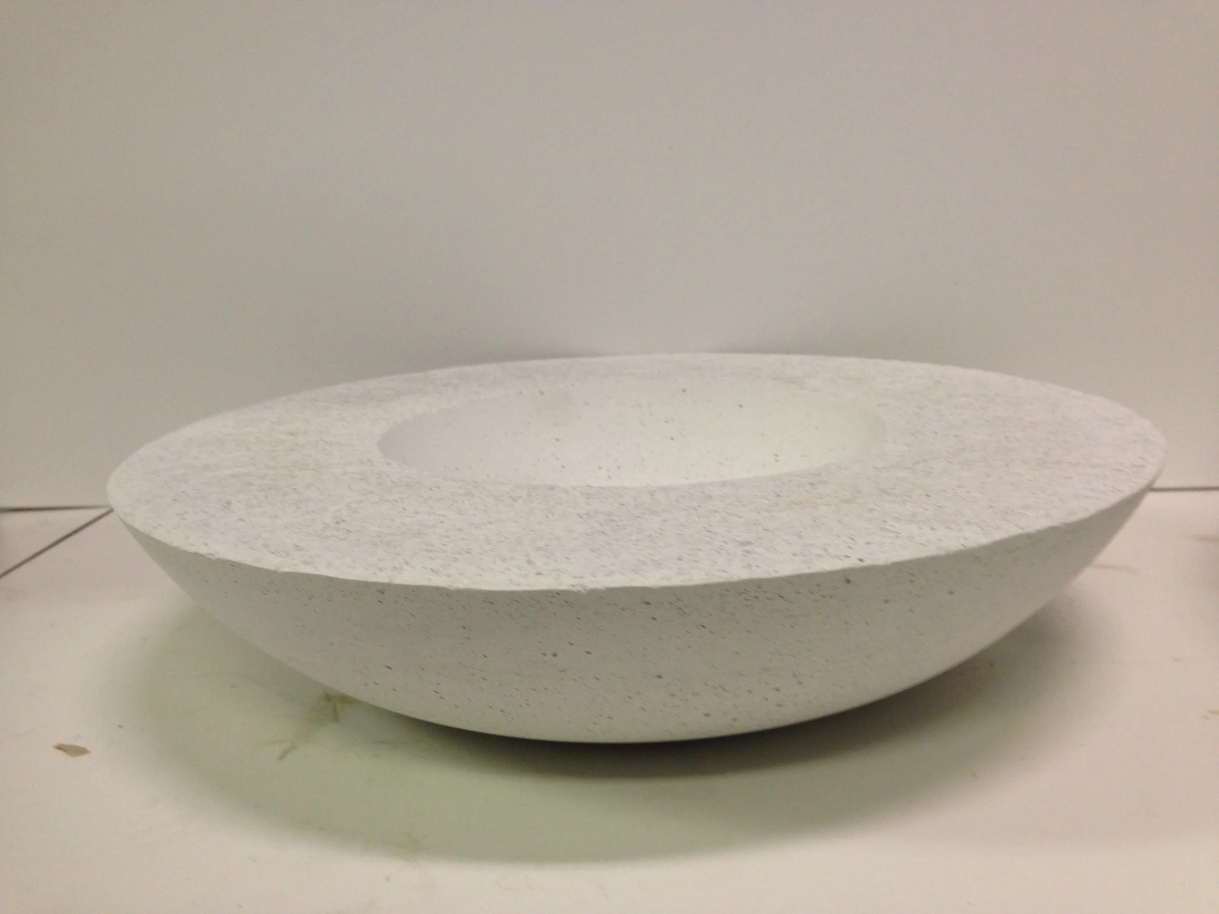 white porcelain cement bowl for indoors or out $398.00 by A.r. Pleis