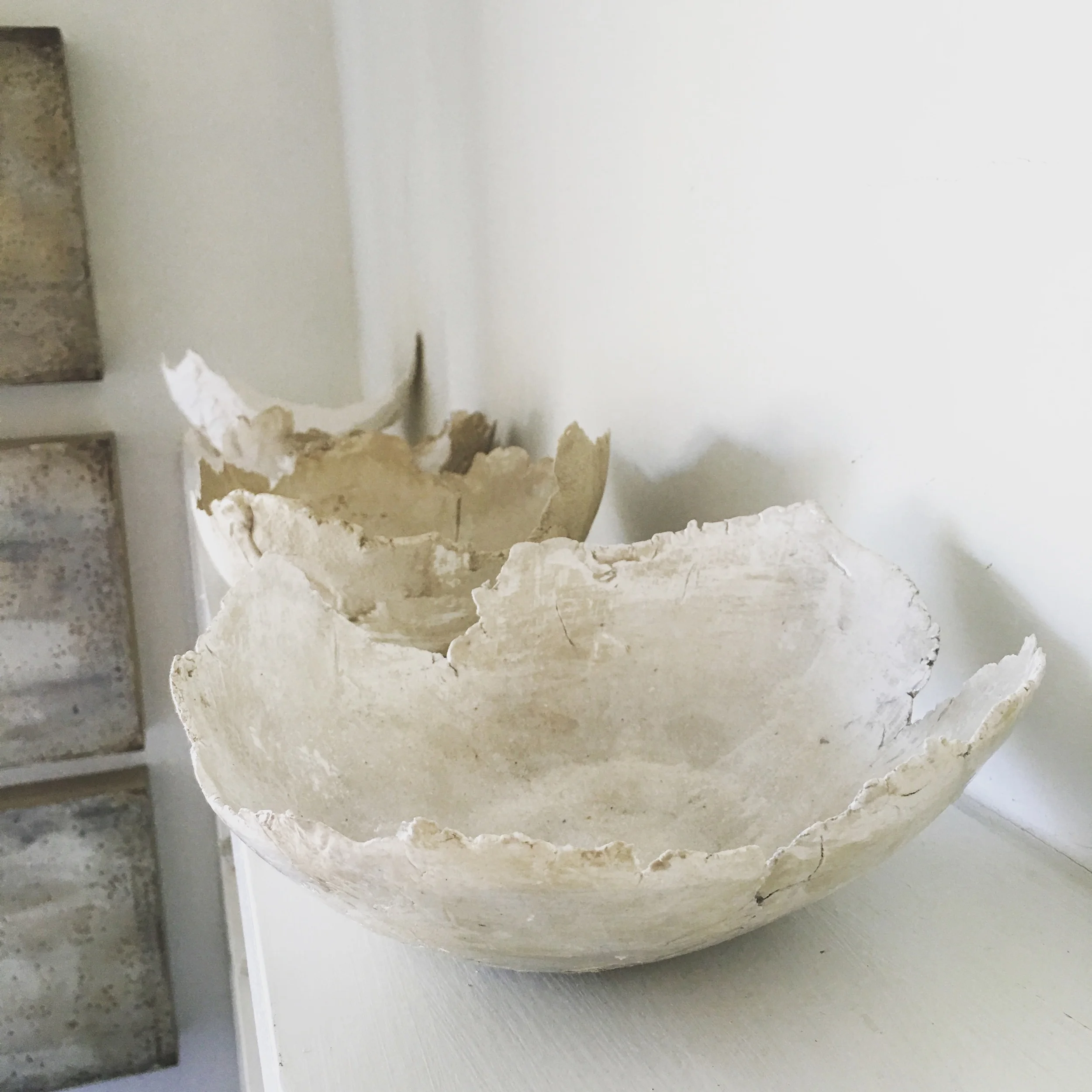  hand sculptured tabletop art  by lorraine Pennington    