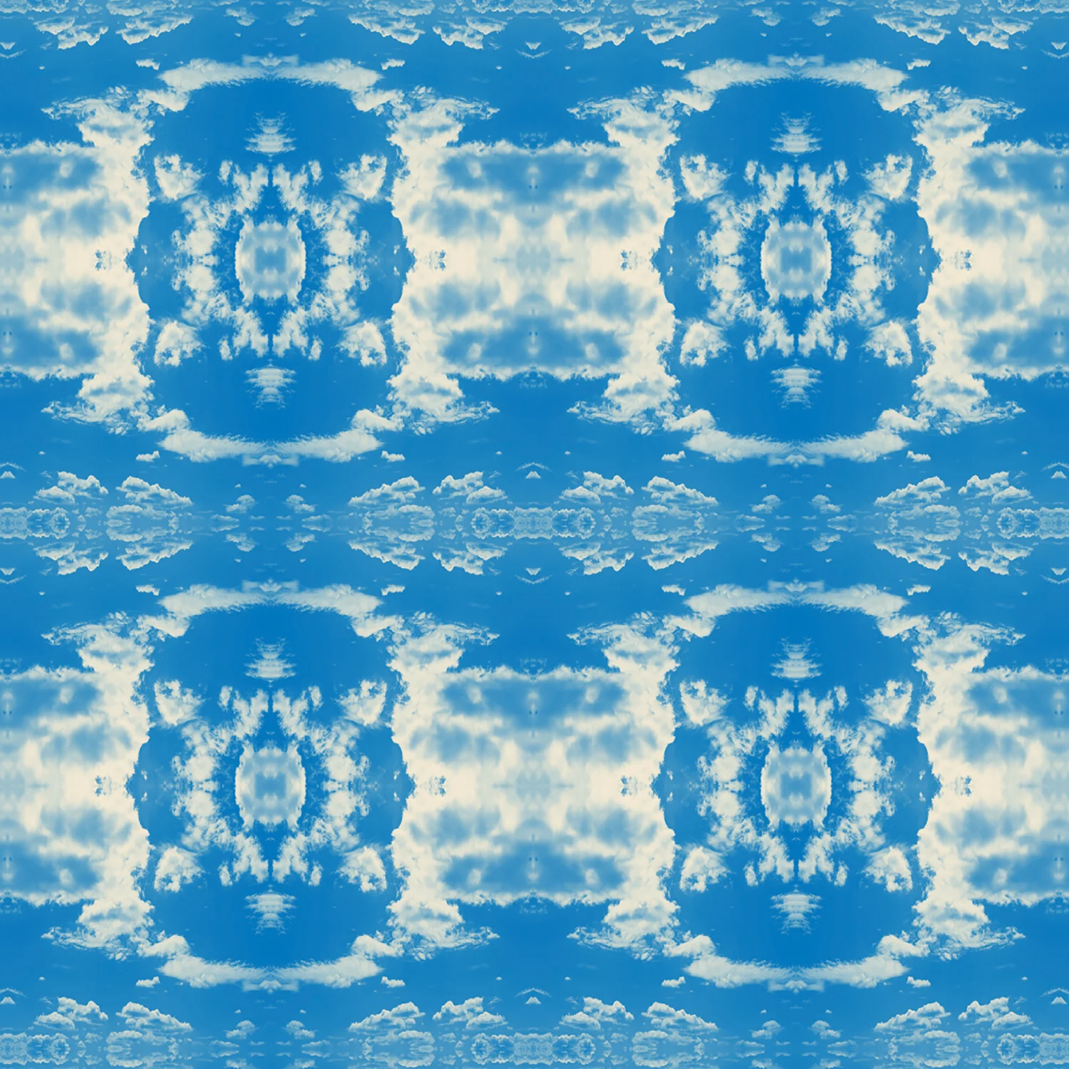 Cloud Rococo Wallpaper - happy blue - pattern