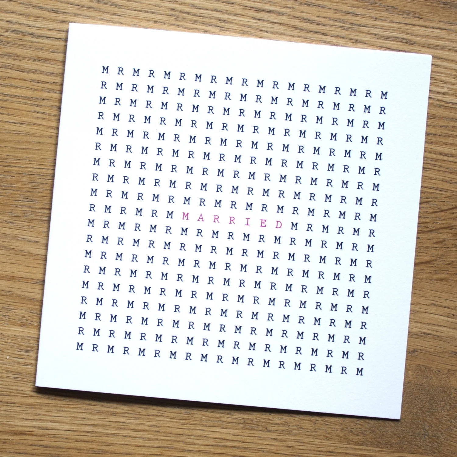 Same Sex Wedding Card Mr and Mr