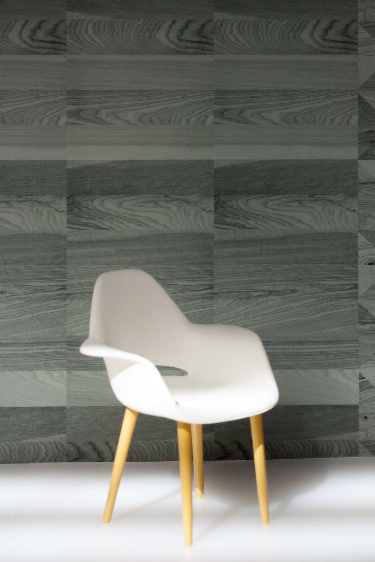 Copy of Woodsman 1 wallpaper in sage green, shown in situ