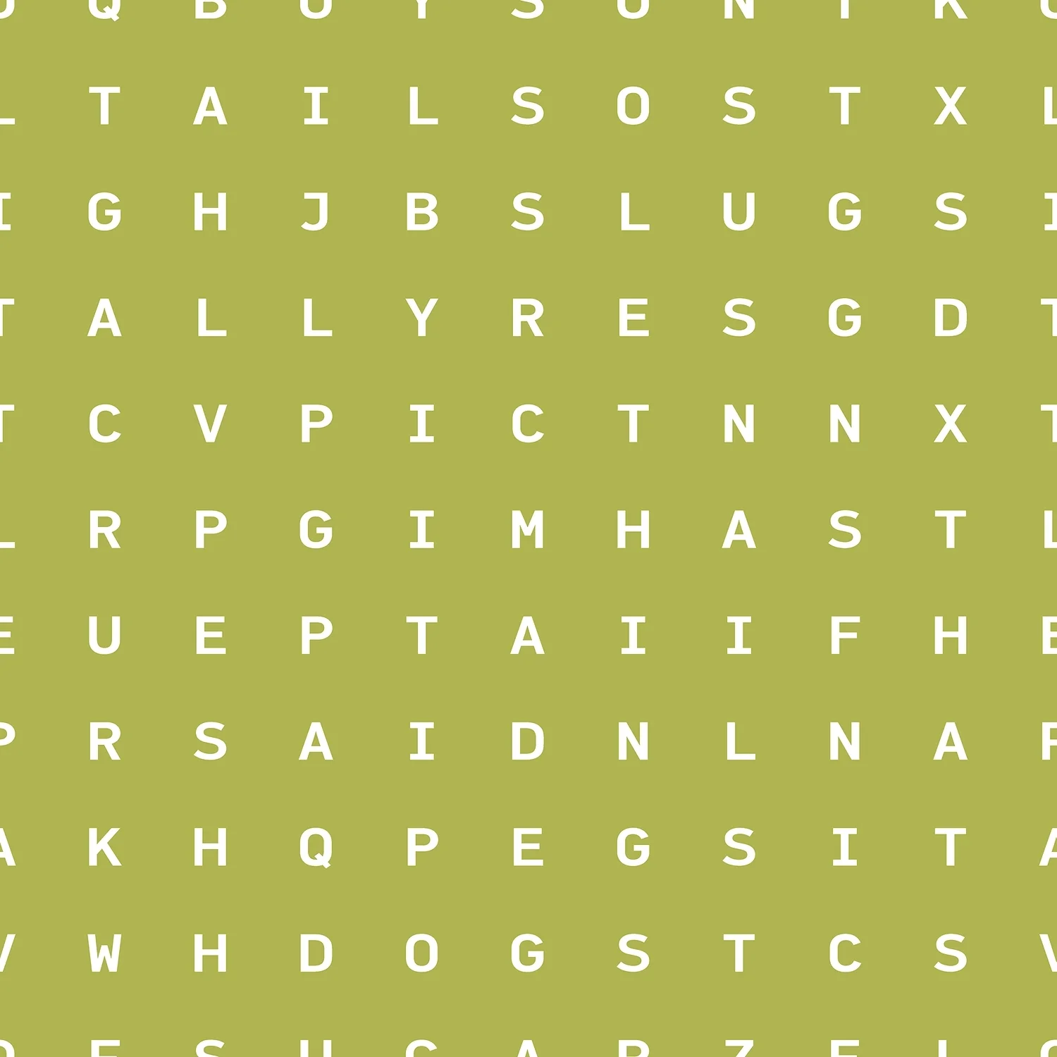 Sugar and Slugs Word Search Wallpaper - sap, pattern