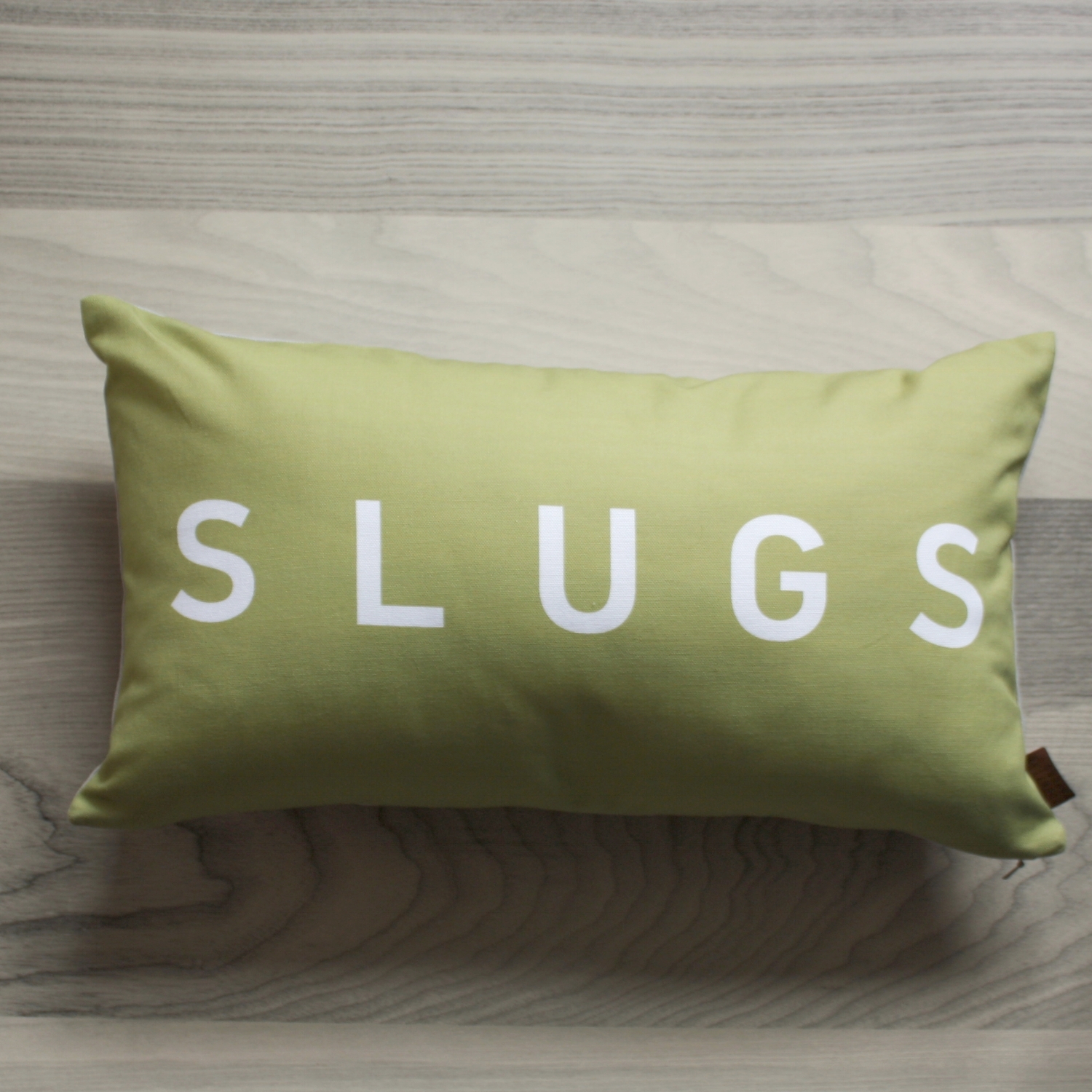 slugs cushion, snails cushion, green cushion, blue cushion