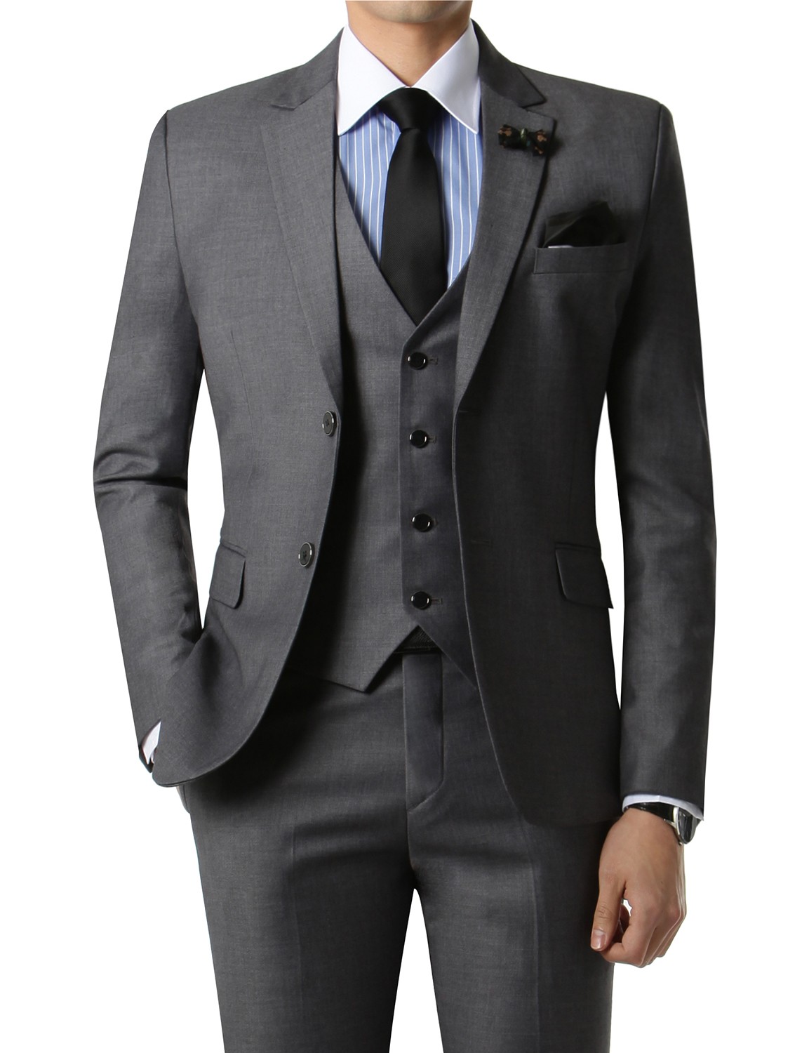 Good tailoring can make any suit look like it was made specifically for you.. 