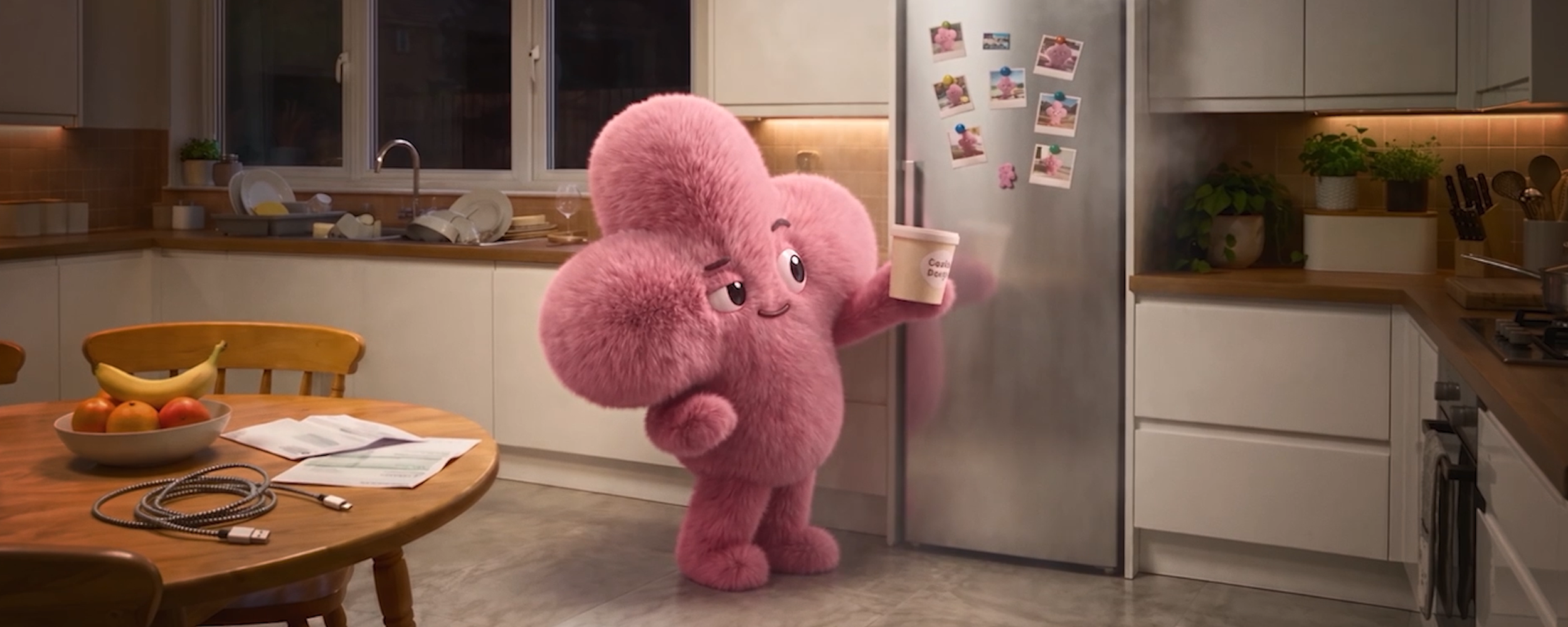   RELAUNCHING PLUSNET:   Rooted in a simple truth: spending less on the boring stuff means more to spend on the brilliant stuff. Bringing this attitude to life is Plusso, part cheerleader, part deal-hunter, who embodies this feeling. A pink, fluffy p