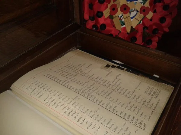 The names of the Fallen from Hull in WW1 were read out in Holy Trinity Church