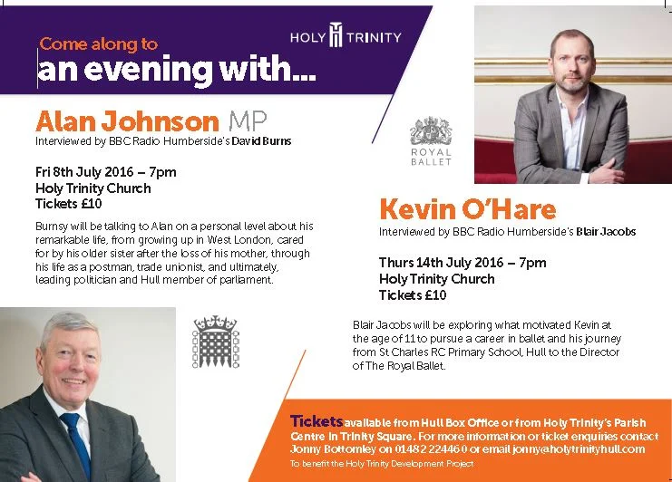 Inspiring life stories to be told in magnificent setting of Holy Trinity Church