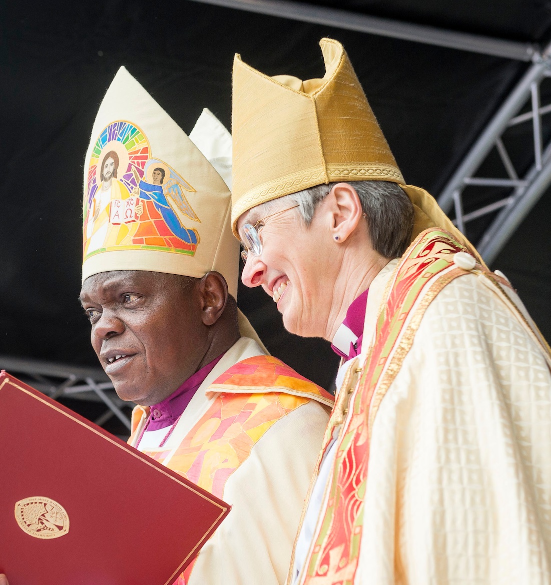 The Archbishop of York, Dr John Sentamu, and the Bishop of Hull, the Rt Rev Alison White, during the service of re-designation