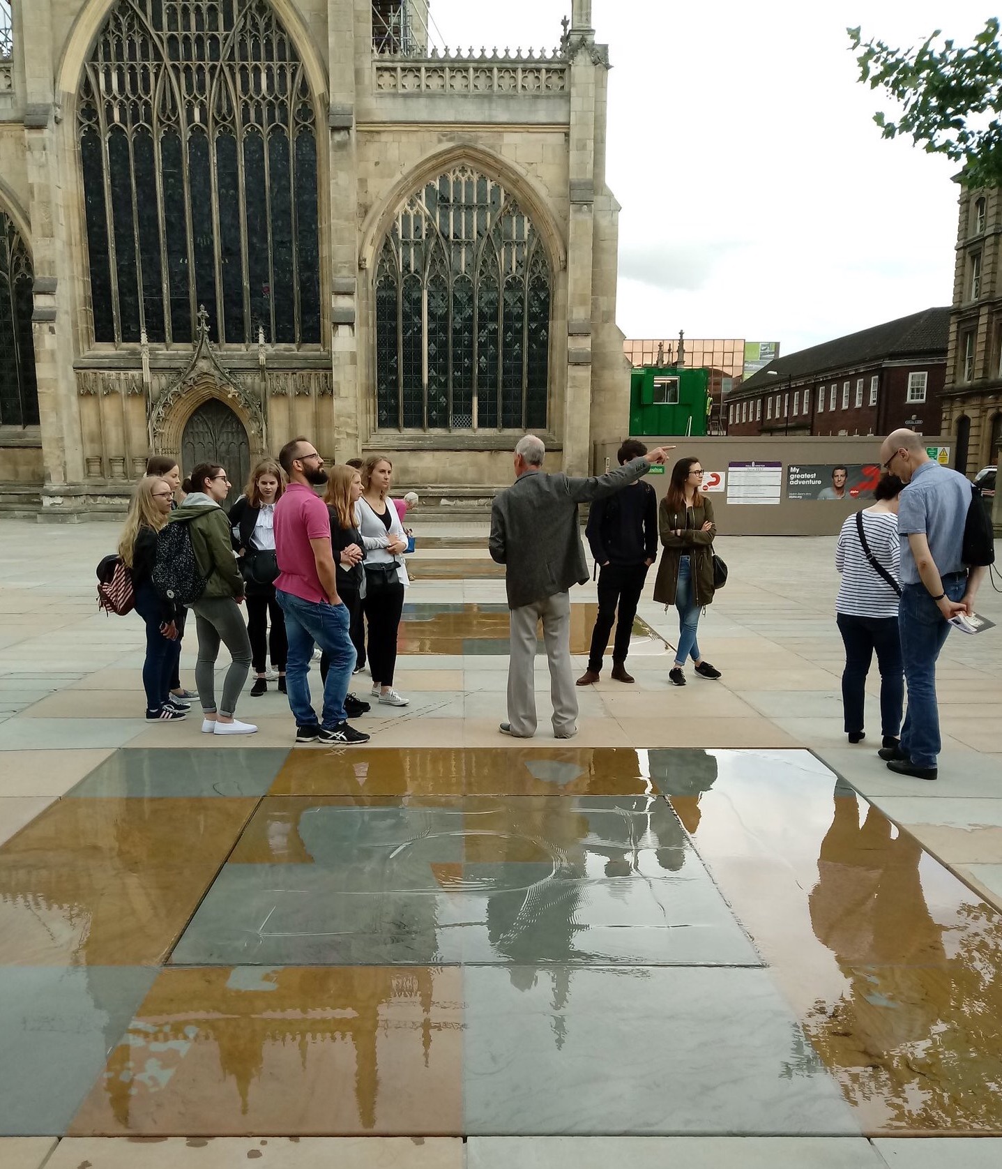 The glazed paving features complete the remarkable transformation of Trinity Square into a beautiful public space.