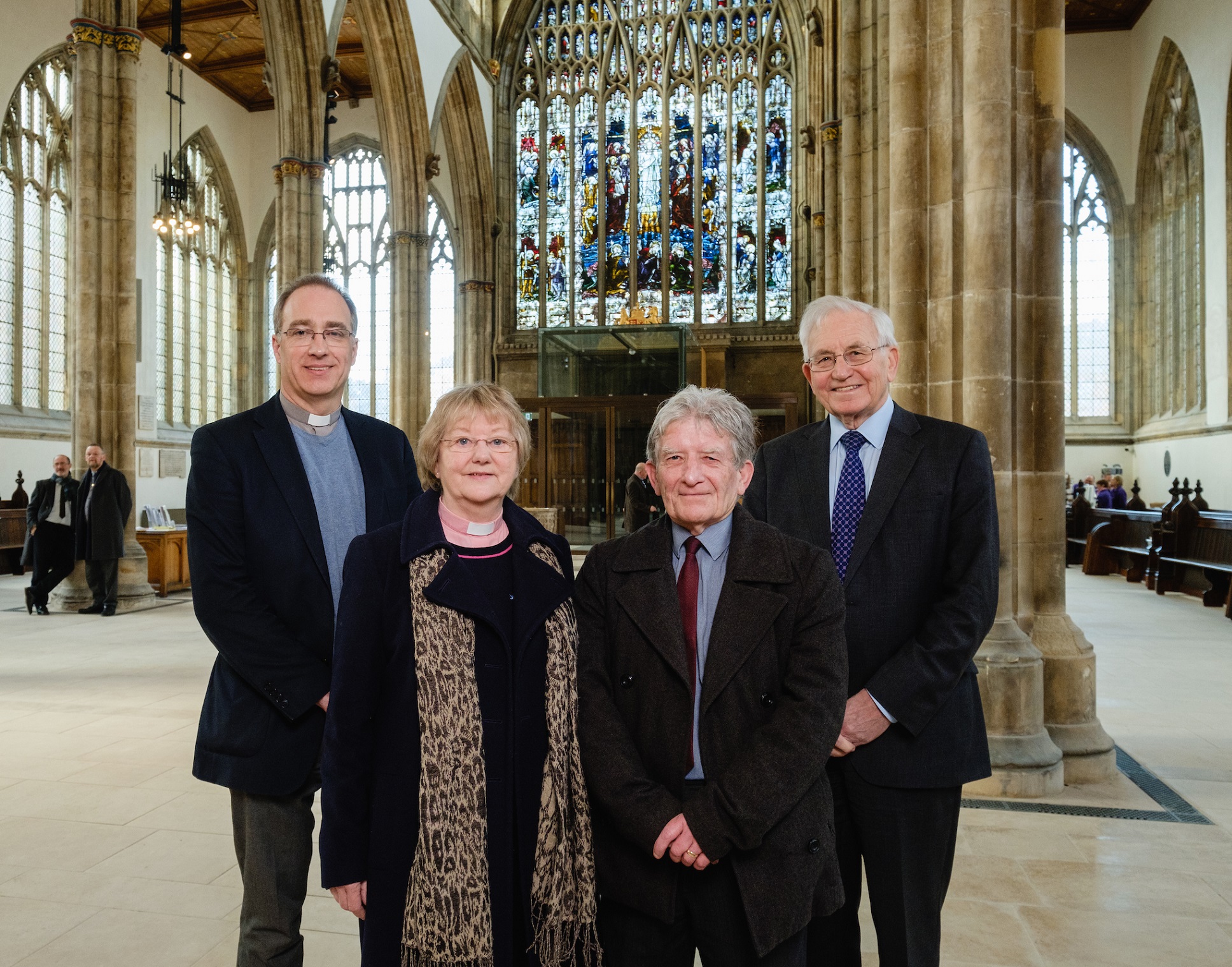 Pictured in Hull Minster’s remodelled Nave are, from left, Vicar Neal Barnes, Associate Vicar Irene Wilson, Hull City Council Leader Cllr Steve Brady and Hull Minster Development Trust Chair John Robinson.