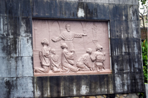Memorial of the discovery of the Hidden Christians, outside Oura Church, Nagasaki.