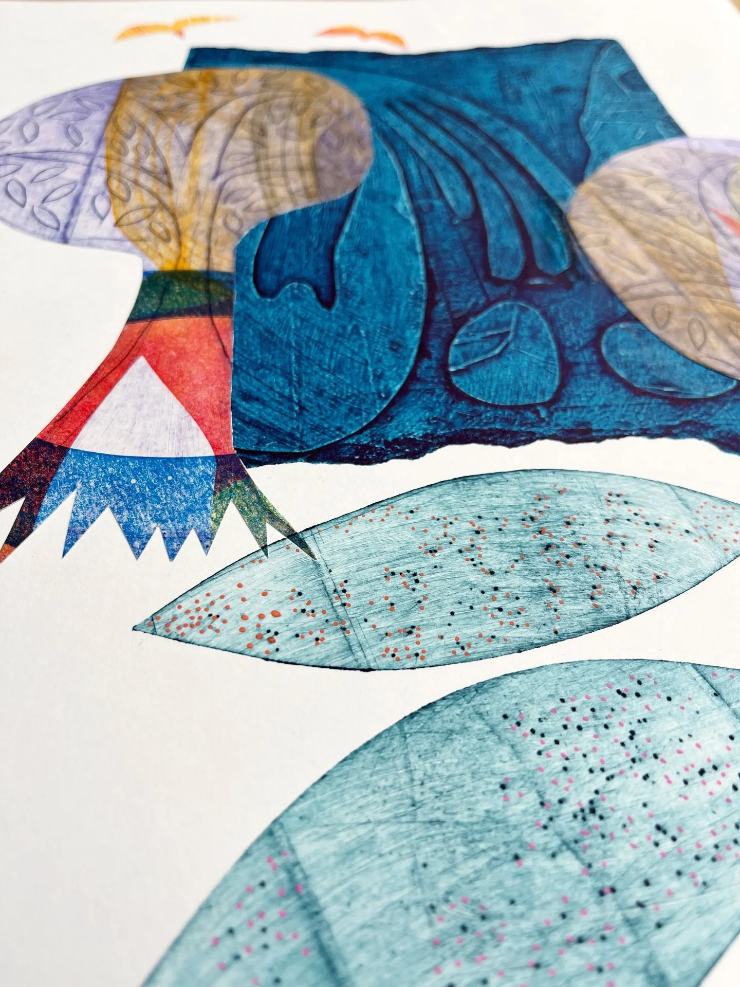 My life lately&hellip;.

1. I&rsquo;m loving my new printmaking direction while combining several techniques

2. Rhododendrons - we planted a few in our garden 🌸

3. Me posing with my bold #so_klara designs

4. Cruising through the Mediterranean 😎
