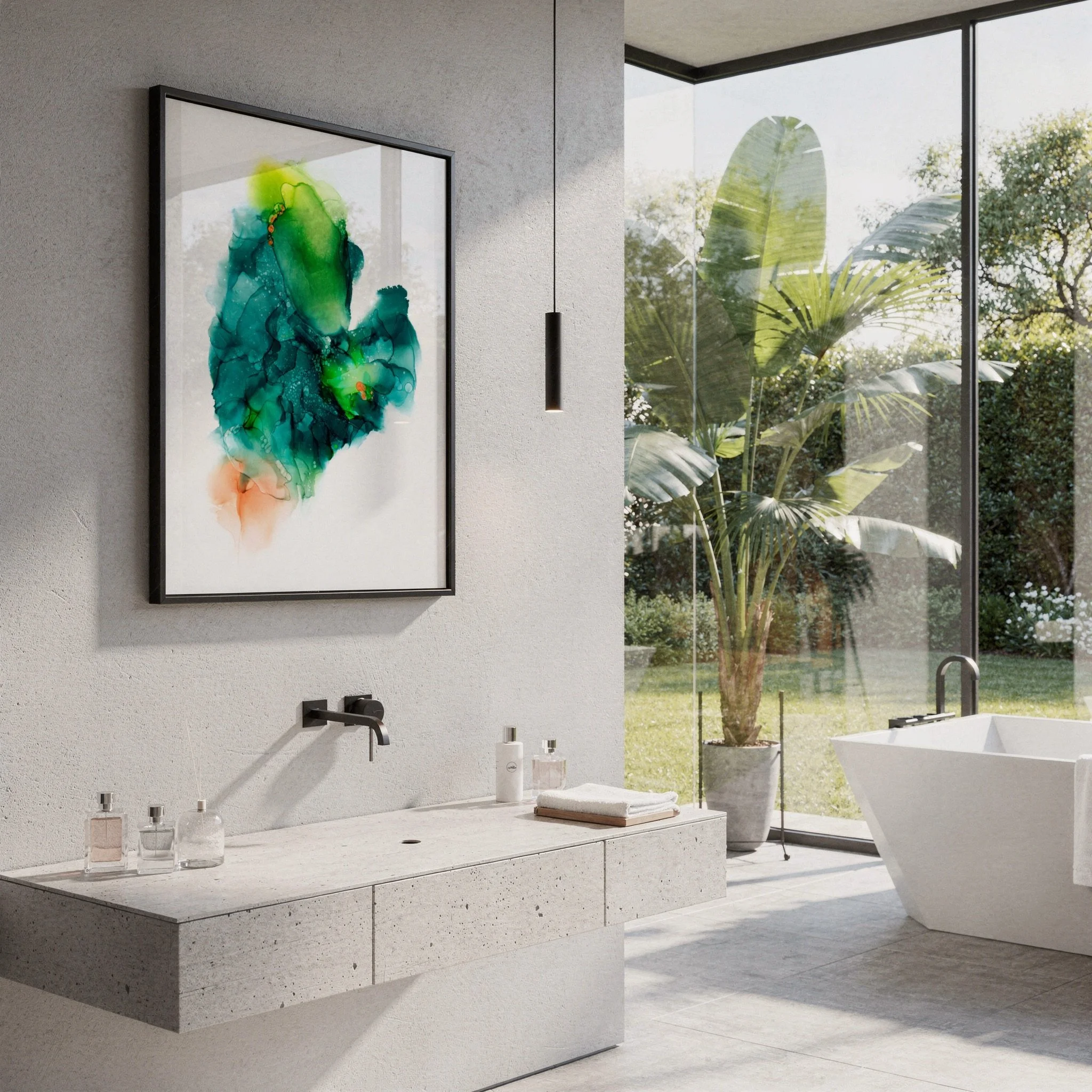 Good morning!
Who would fancy a view like this while having their morning shower? ☀️🌴🌳💦🫧

&bull; BIRTH limited edition Giclee Art Print