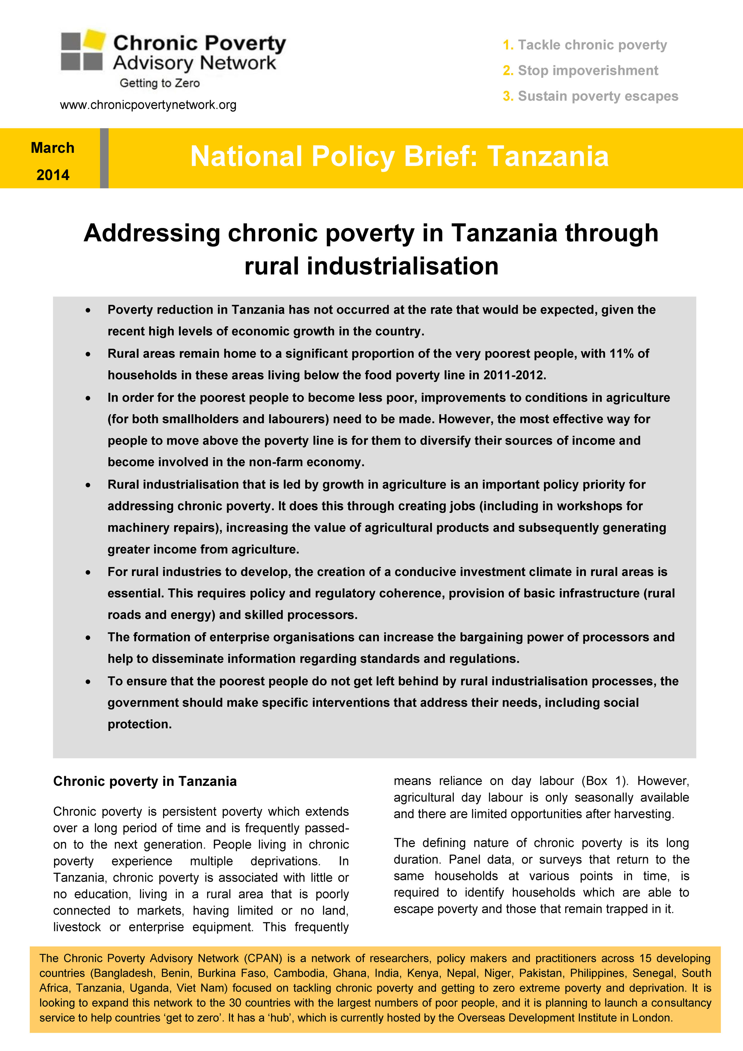 research proposal on poverty in tanzania pdf