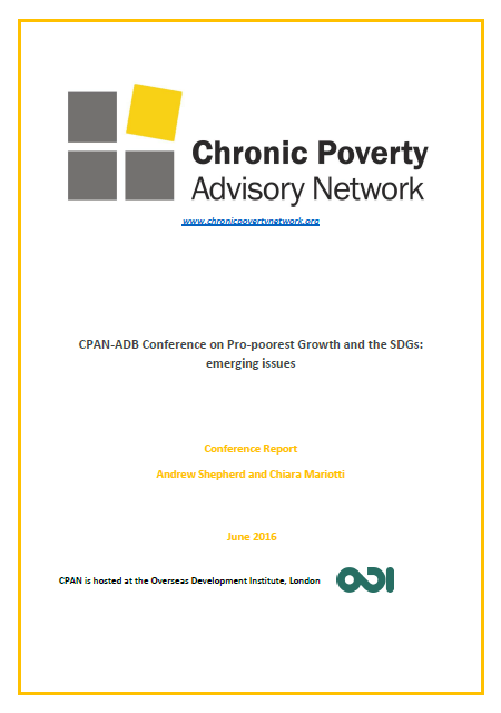 Conference Report - CPAN-ADB Conference on Pro-poorest Growth and the SDGs: emerging issues