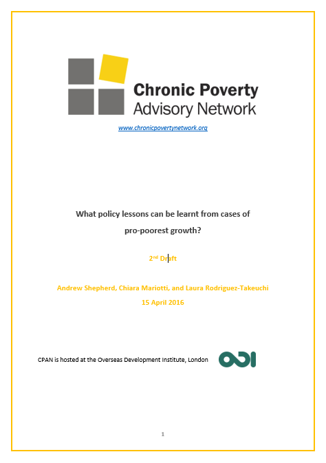 What policy lessons can be learnt from cases of  pro-poorest growth?