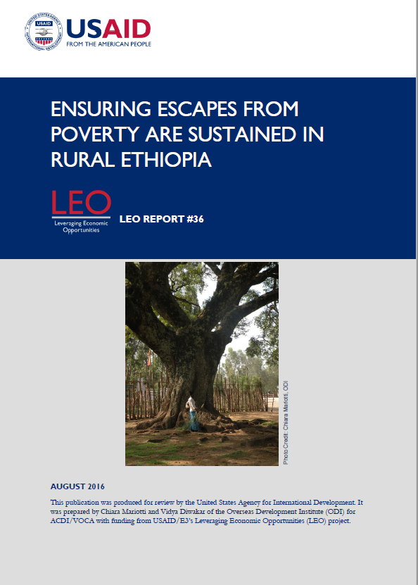 Ensuring Escapes from Poverty are Sustained in Rural Ethiopia