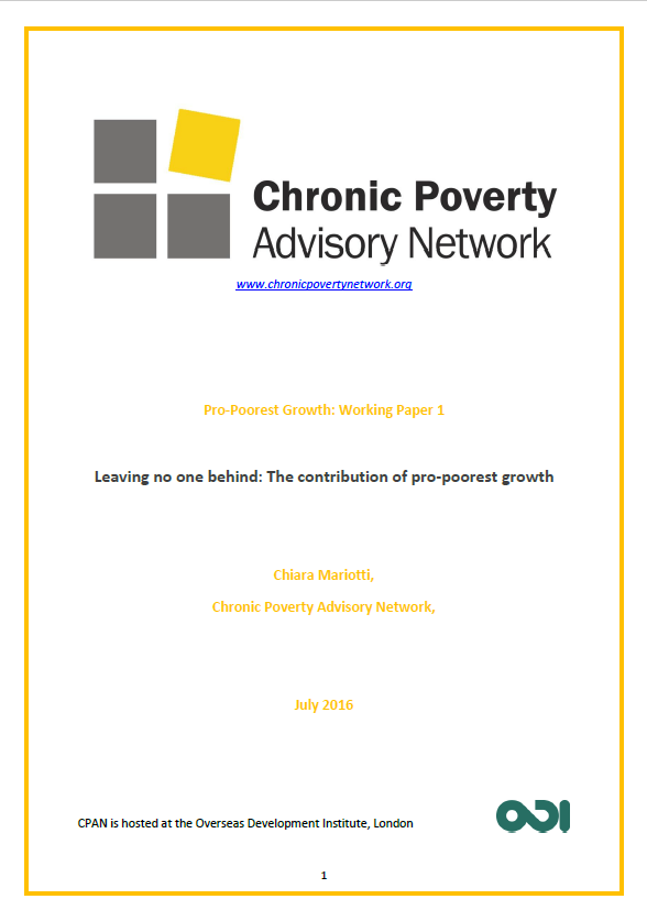 Leaving no one behind: The contribution of pro-poorest growth