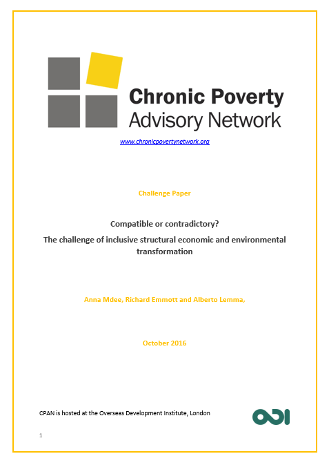 Compatible or contradictory? The challenge of inclusive structural economic and environmental transformation