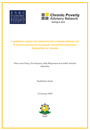 Understanding and supporting sustained pathways out of extreme poverty and deprivation - Tanzania Qualitative Study
