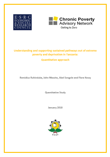 Understanding and supporting sustained pathways out of extreme poverty and deprivation - Tanzania Quantitative Study