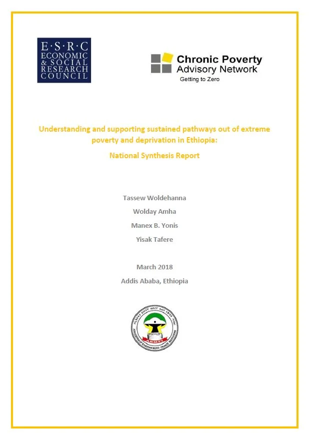 Understanding and supporting sustained pathways out of extreme poverty and deprivation: Ethiopia National Report
