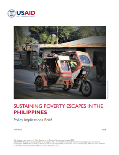 Sustaining poverty escapes in the Philippines - Policy Implications Brief