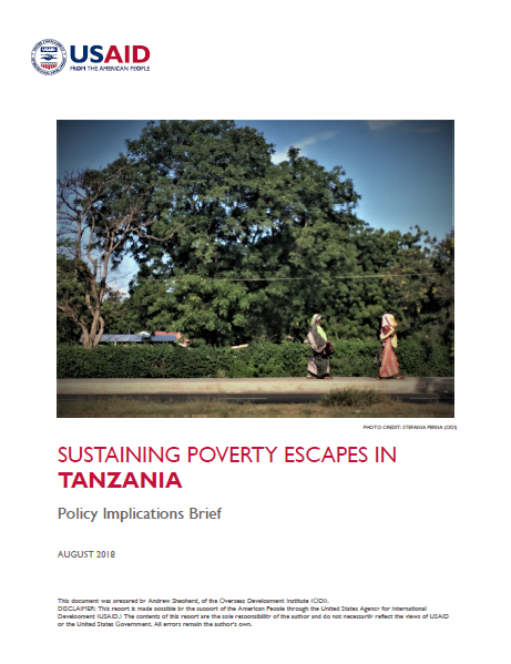 Sustaining poverty escapes in Tanzania - Policy Implications Brief
