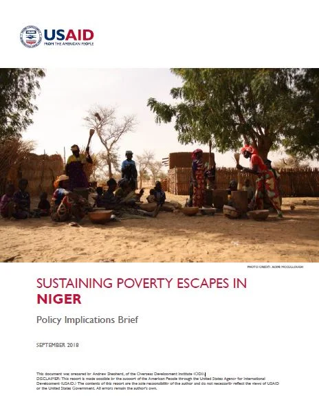 Sustaining poverty escapes in Niger: Policy Implication Brief 